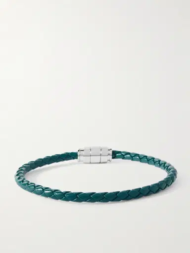 Montblanc Meisterstück 3-Ring Stainless Steel and Woven Leather Bracelet - Men | Thumbnail 3 Montblanc Meisterstück 3-Ring Stainless Steel and Woven Leather Bracelet - Men | Thumbnail 3