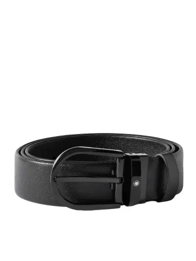 Montblanc 3.5cm Cross-Grain Leather Belt - Men | Thumbnail 1 Montblanc 3.5cm Cross-Grain Leather Belt - Men | Thumbnail 1