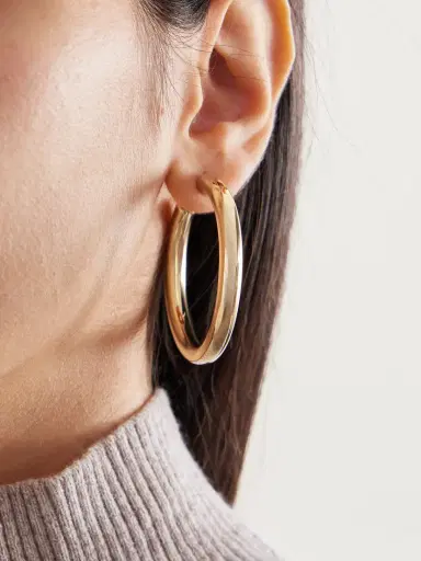 Jennifer Fisher Baby Natasha Gold-tone Hoop Earrings | Thumbnail 2 Jennifer Fisher Baby Natasha Gold-tone Hoop Earrings | Thumbnail 2