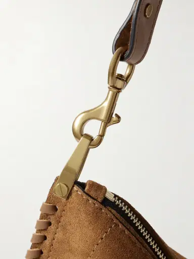 Isabel Marant Oskan Soft Zipped Leather-trimmed Suede Shoulder Bag | Thumbnail 4 Isabel Marant Oskan Soft Zipped Leather-trimmed Suede Shoulder Bag | Thumbnail 4