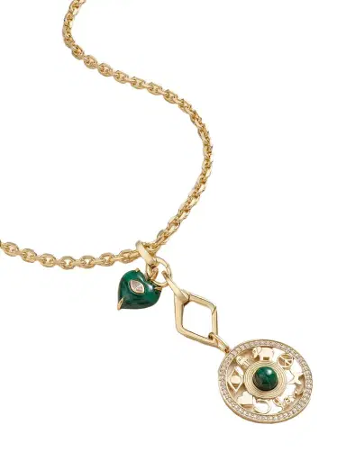 Sydney Evan Open Icon 14-karat Gold, Malachite And Diamond Necklace | Thumbnail 1 Sydney Evan Open Icon 14-karat Gold, Malachite And Diamond Necklace | Thumbnail 1