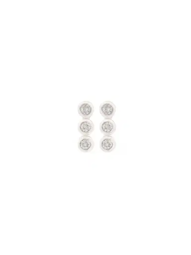 Wish Fine Jewelry 0.09ct Diamond 14K Gold Three Stone Earrings | Thumbnail 1 Wish Fine Jewelry 0.09ct Diamond 14K Gold Three Stone Earrings | Thumbnail 1