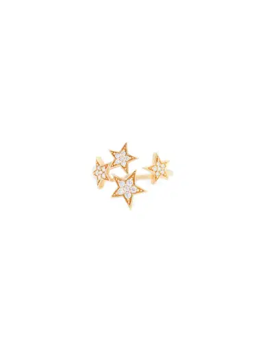 Wish Fine Jewelry 0.19ct Diamond 18K Gold Stars Ring | Thumbnail 1 Wish Fine Jewelry 0.19ct Diamond 18K Gold Stars Ring | Thumbnail 1