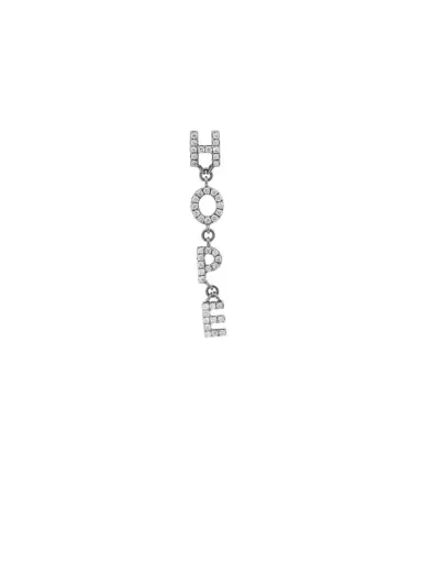Wish Fine Jewelry 0.20ct Diamond 18K Gold Hope Single Dangle Drop Earrings | Thumbnail 1 Wish Fine Jewelry 0.20ct Diamond 18K Gold Hope Single Dangle Drop Earrings | Thumbnail 1