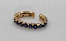 Wish Fine Jewelry 0.36ct Blue Sapphire 18K Ear Cuff | Thumbnail 3 Wish Fine Jewelry 0.36ct Blue Sapphire 18K Ear Cuff | Thumbnail 3