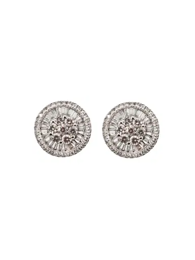 Wish Fine Jewelry 0.41ct Diamond 18K Gold Illusion Set Stud Earrings | Thumbnail 1 Wish Fine Jewelry 0.41ct Diamond 18K Gold Illusion Set Stud Earrings | Thumbnail 1