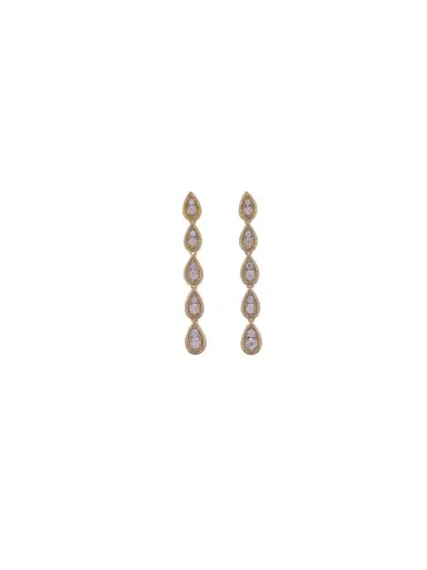 Wish Fine Jewelry 0.45ct Diamond 14K Gold Linear Earrings | Thumbnail 4 Wish Fine Jewelry 0.45ct Diamond 14K Gold Linear Earrings | Thumbnail 4