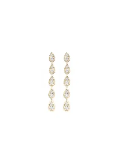 Wish Fine Jewelry 0.45ct Diamond 14K Gold Linear Earrings | Thumbnail 1 Wish Fine Jewelry 0.45ct Diamond 14K Gold Linear Earrings | Thumbnail 1