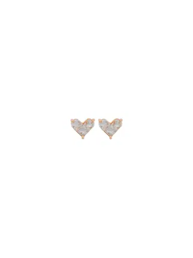 Wish Fine Jewelry 0.48ct Diamond 18K Gold Invisible Set Heart Stud Earrings | Thumbnail 1 Wish Fine Jewelry 0.48ct Diamond 18K Gold Invisible Set Heart Stud Earrings | Thumbnail 1