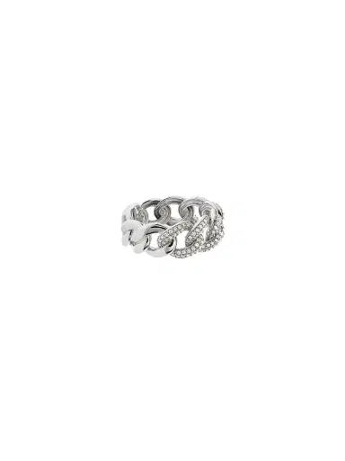Wish Fine Jewelry 0.50ct Diamond 18K Gold Pave Cuban Chain Ring | Thumbnail 2 Wish Fine Jewelry 0.50ct Diamond 18K Gold Pave Cuban Chain Ring | Thumbnail 2