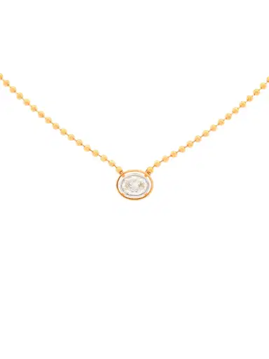 Wish Fine Jewelry 0.58ct Diamond 18K Gold Oval Bead Necklace | Thumbnail 1 Wish Fine Jewelry 0.58ct Diamond 18K Gold Oval Bead Necklace | Thumbnail 1