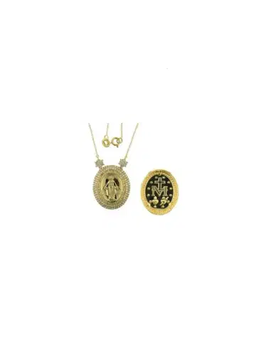 Wish Fine Jewelry 0.65cts Diamond 18K Gold Our Lady of Graces Medal Necklace | Thumbnail 2 Wish Fine Jewelry 0.65cts Diamond 18K Gold Our Lady of Graces Medal Necklace | Thumbnail 2