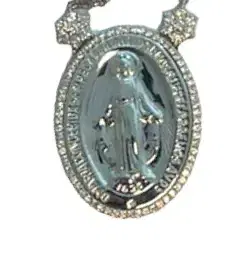 Wish Fine Jewelry 0.65cts Diamond 18K Gold Our Lady of Graces Medal Necklace | Thumbnail 1 Wish Fine Jewelry 0.65cts Diamond 18K Gold Our Lady of Graces Medal Necklace | Thumbnail 1