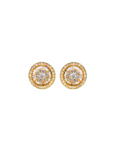Wish Fine Jewelry 0.76ct Diamond 18K Gold Illusion Set Stud Earrings | Thumbnail 2 Wish Fine Jewelry 0.76ct Diamond 18K Gold Illusion Set Stud Earrings | Thumbnail 2