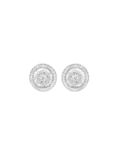 Wish Fine Jewelry 0.76ct Diamond 18K Gold Illusion Set Stud Earrings | Thumbnail 1 Wish Fine Jewelry 0.76ct Diamond 18K Gold Illusion Set Stud Earrings | Thumbnail 1