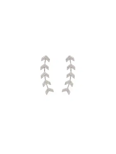 Wish Fine Jewelry 0.80ct Diamond 18K Gold Arrow Climber Earrings | Thumbnail 1 Wish Fine Jewelry 0.80ct Diamond 18K Gold Arrow Climber Earrings | Thumbnail 1
