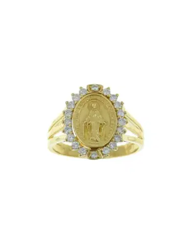 Wish Fine Jewelry 0.90ct Diamond 18K Gold Our Lady of Grace Ring | Thumbnail 2 Wish Fine Jewelry 0.90ct Diamond 18K Gold Our Lady of Grace Ring | Thumbnail 2