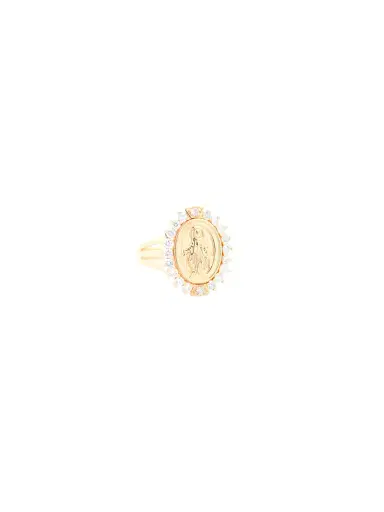Wish Fine Jewelry 0.90ct Diamond 18K Gold Our Lady of Grace Ring | Thumbnail 1 Wish Fine Jewelry 0.90ct Diamond 18K Gold Our Lady of Grace Ring | Thumbnail 1