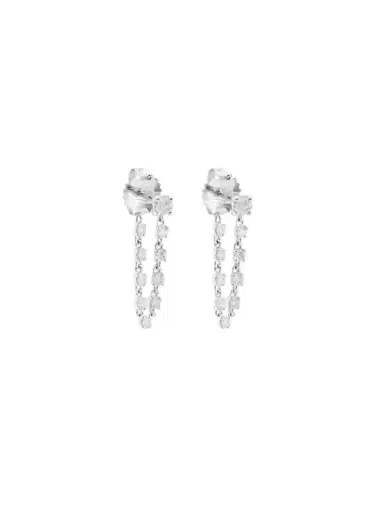 Wish Fine Jewelry 0.96ct Diamond 14K Gold Draped Chain Earrings | Thumbnail 1 Wish Fine Jewelry 0.96ct Diamond 14K Gold Draped Chain Earrings | Thumbnail 1