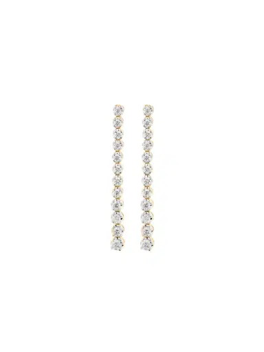 Wish Fine Jewelry 1.00ct Diamond 18K Gold Graduated Tennis Earrings | Thumbnail 2 Wish Fine Jewelry 1.00ct Diamond 18K Gold Graduated Tennis Earrings | Thumbnail 2