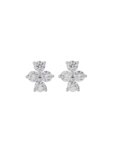 Wish Fine Jewelry 1.02ct Diamond 18K Gold Four Stone Cluster Earrings | Thumbnail 3 Wish Fine Jewelry 1.02ct Diamond 18K Gold Four Stone Cluster Earrings | Thumbnail 3