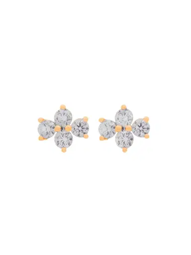 Wish Fine Jewelry 1.02ct Diamond 18K Gold Four Stone Cluster Earrings | Thumbnail 5 Wish Fine Jewelry 1.02ct Diamond 18K Gold Four Stone Cluster Earrings | Thumbnail 5