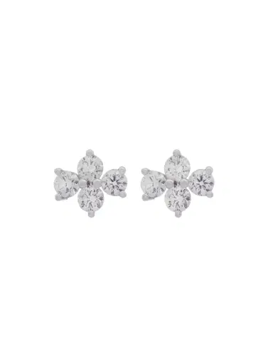 Wish Fine Jewelry 1.02ct Diamond 18K Gold Four Stone Cluster Earrings | Thumbnail 1 Wish Fine Jewelry 1.02ct Diamond 18K Gold Four Stone Cluster Earrings | Thumbnail 1