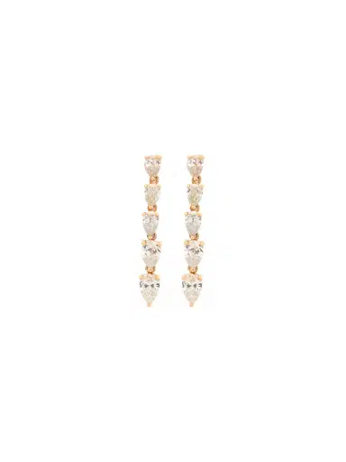 Wish Fine Jewelry 1.08ct Diamond 18K Dangle Drop Gold Earrings | Thumbnail 1 Wish Fine Jewelry 1.08ct Diamond 18K Dangle Drop Gold Earrings | Thumbnail 1