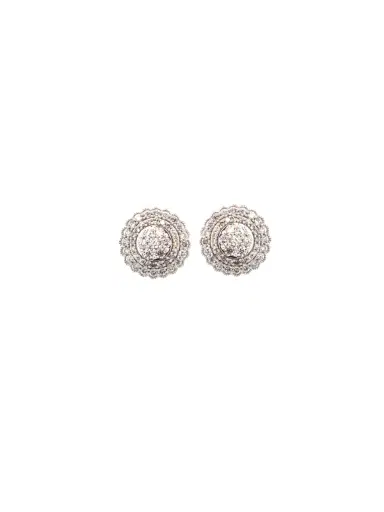 Wish Fine Jewelry 1.0ct Diamond 14K Gold Flower Pave Stud Earrings | Thumbnail 2 Wish Fine Jewelry 1.0ct Diamond 14K Gold Flower Pave Stud Earrings | Thumbnail 2