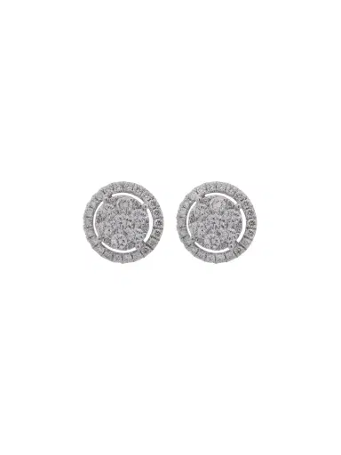 Wish Fine Jewelry 1.15ct Diamond 18K Gold Halo stud Earrings | Thumbnail 1 Wish Fine Jewelry 1.15ct Diamond 18K Gold Halo stud Earrings | Thumbnail 1