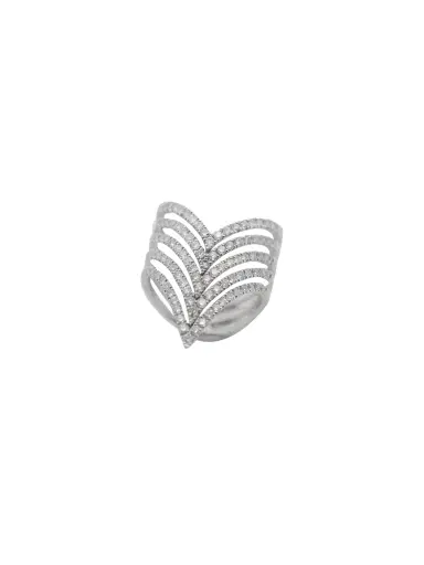 Wish Fine Jewelry 1.15ct Diamond 18K Gold Multi Row V ring | Thumbnail 2 Wish Fine Jewelry 1.15ct Diamond 18K Gold Multi Row V ring | Thumbnail 2