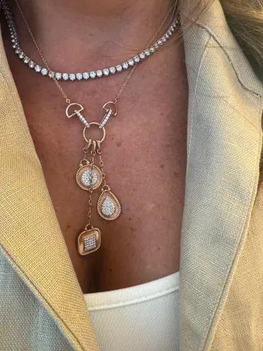 Wish Fine Jewelry 1.21ct Diamond 14K Gold Multi Pendant Necklace | Thumbnail 3 Wish Fine Jewelry 1.21ct Diamond 14K Gold Multi Pendant Necklace | Thumbnail 3