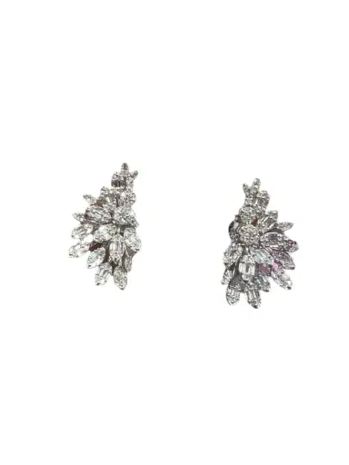 Wish Fine Jewelry 1.25ct Diamond 14K Gold Leaf Earring | Thumbnail 1 Wish Fine Jewelry 1.25ct Diamond 14K Gold Leaf Earring | Thumbnail 1