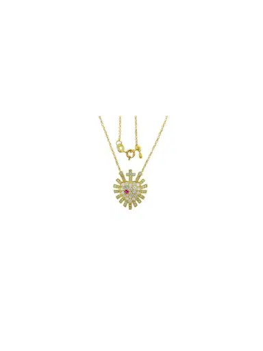 Wish Fine Jewelry 1.25ct Diamond Ruby 14K Gold Heart Necklace | Thumbnail 1 Wish Fine Jewelry 1.25ct Diamond Ruby 14K Gold Heart Necklace | Thumbnail 1