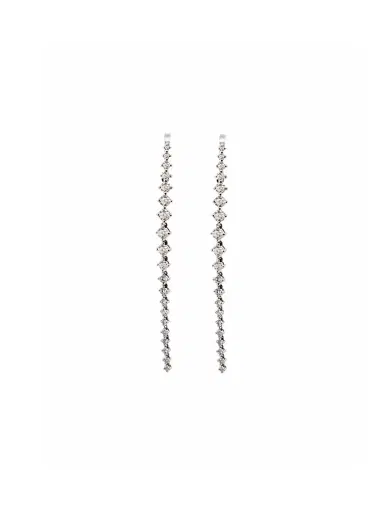 Wish Fine Jewelry 1.37ct Diamond 18K Gold Linear Cascade Climber Earrings | Thumbnail 3 Wish Fine Jewelry 1.37ct Diamond 18K Gold Linear Cascade Climber Earrings | Thumbnail 3