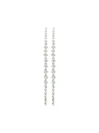 Wish Fine Jewelry 1.37ct Diamond 18K Gold Linear Cascade Climber Earrings | Thumbnail 6 Wish Fine Jewelry 1.37ct Diamond 18K Gold Linear Cascade Climber Earrings | Thumbnail 6