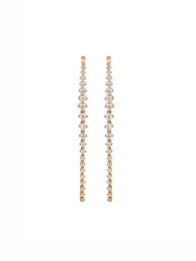 Wish Fine Jewelry 1.37ct Diamond 18K Gold Linear Cascade Climber Earrings | Thumbnail 1 Wish Fine Jewelry 1.37ct Diamond 18K Gold Linear Cascade Climber Earrings | Thumbnail 1