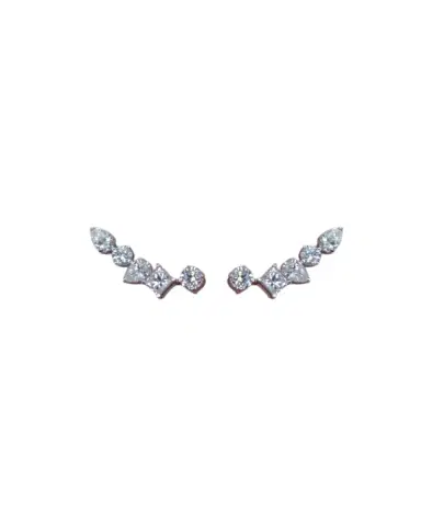 Wish Fine Jewelry 1.38ct Diamond 18K Gold Multi Shaped Climber Earrings | Thumbnail 1 Wish Fine Jewelry 1.38ct Diamond 18K Gold Multi Shaped Climber Earrings | Thumbnail 1