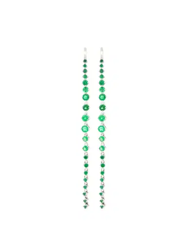Wish Fine Jewelry 1.50ct Emerald 18K Gold Linear Cascade Earrings | Thumbnail 1 Wish Fine Jewelry 1.50ct Emerald 18K Gold Linear Cascade Earrings | Thumbnail 1