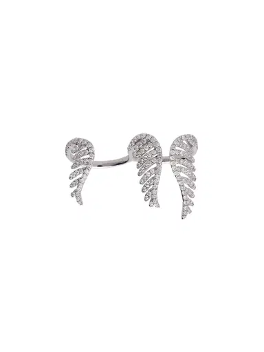 Wish Fine Jewelry 1.55ct Diamond 18K Gold Double Wing Ring | Thumbnail 1 Wish Fine Jewelry 1.55ct Diamond 18K Gold Double Wing Ring | Thumbnail 1