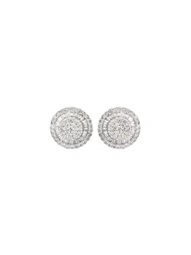Wish Fine Jewelry 1.73cts Diamond 18K Gold Illusion Set Stud Earrings | Thumbnail 1 Wish Fine Jewelry 1.73cts Diamond 18K Gold Illusion Set Stud Earrings | Thumbnail 1