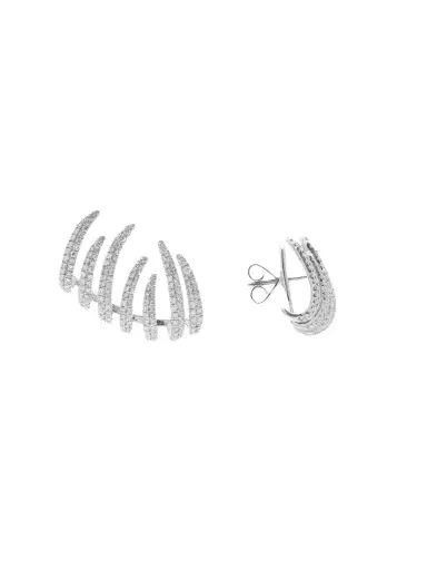 Wish Fine Jewelry 1.82ct Diamond 18K Gold Fire Flames Climber Earrings | Thumbnail 4 Wish Fine Jewelry 1.82ct Diamond 18K Gold Fire Flames Climber Earrings | Thumbnail 4