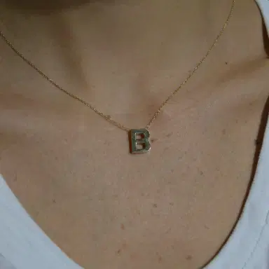 Wish Fine Jewelry 14K Gold Letter B Initial Pendant Necklace | Thumbnail 2 Wish Fine Jewelry 14K Gold Letter B Initial Pendant Necklace | Thumbnail 2