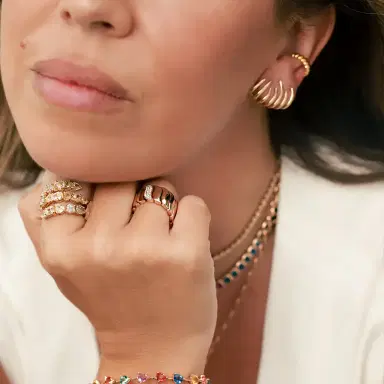 Wish Fine Jewelry 18K Gold Fire Flames Climber Earrings | Thumbnail 2 Wish Fine Jewelry 18K Gold Fire Flames Climber Earrings | Thumbnail 2