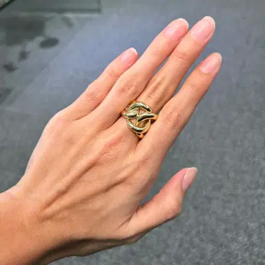 Wish Fine Jewelry 18KY 8.7g Cuban Ring | Thumbnail 1 Wish Fine Jewelry 18KY 8.7g Cuban Ring | Thumbnail 1