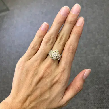 Wish Fine Jewelry 2.00ct Diamond 14K Gold Pear Statement Ring | Thumbnail 2 Wish Fine Jewelry 2.00ct Diamond 14K Gold Pear Statement Ring | Thumbnail 2