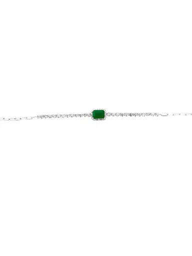 Wish Fine Jewelry 2.01ct Diamond Emerald 18K Gold Tennis Bracelet | Thumbnail 1 Wish Fine Jewelry 2.01ct Diamond Emerald 18K Gold Tennis Bracelet | Thumbnail 1