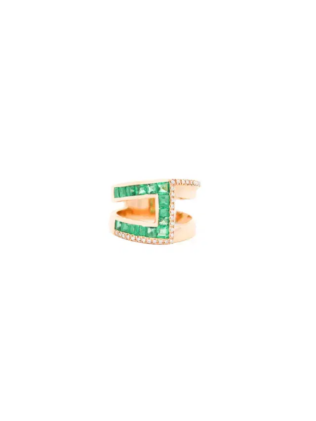 2.13ct Diamond Emerald 14K Gold Ring 2.13ct Diamond Emerald 14K Gold Ring
