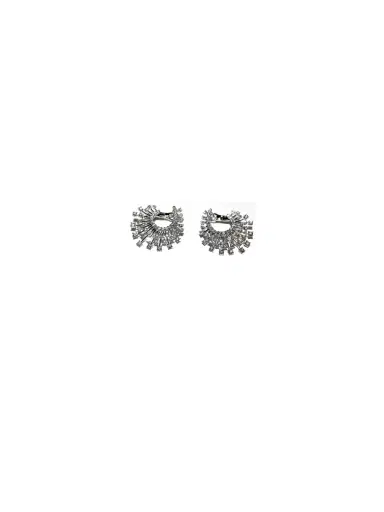 Wish Fine Jewelry 2.39ct Diamond 18K Gold Curved Earrings | Thumbnail 1 Wish Fine Jewelry 2.39ct Diamond 18K Gold Curved Earrings | Thumbnail 1