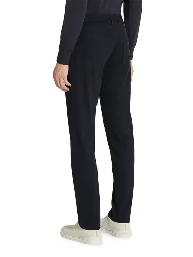 ZEGNA Men's Stretch Cotton Roccia Jeans - Navy Blue | Thumbnail 4 ZEGNA Men's Stretch Cotton Roccia Jeans - Navy Blue | Thumbnail 4